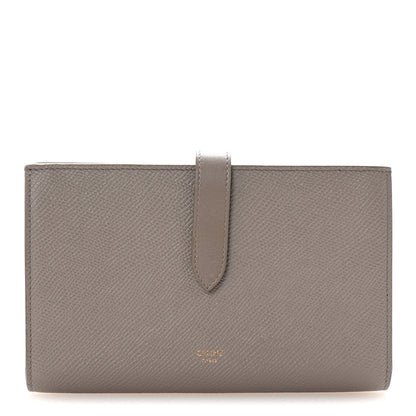 Celine Grained Calfskin Large Multifunction Strap Wallet Pebble 1 of 8