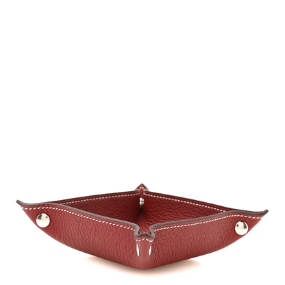 Hermes Taurillon Clemence Mini Mises et Relances Change Tray Rouge H 4 of 8