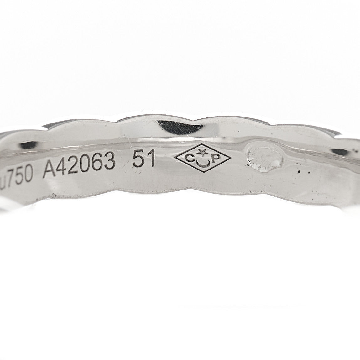 18K White Gold Diamond Mini Coco Crush Ring 51 5.75