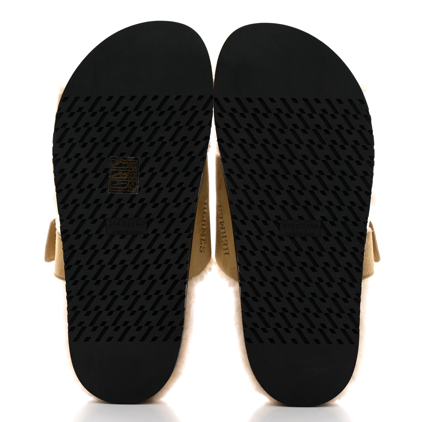 Suede Goatskin Woolskin Womens Chypre Sandals 38 Golden Beige