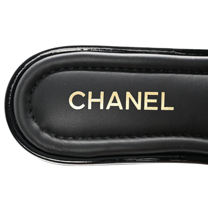 Chanel Patent Calfskin CC Mules 39.5 Black 7 of 8
