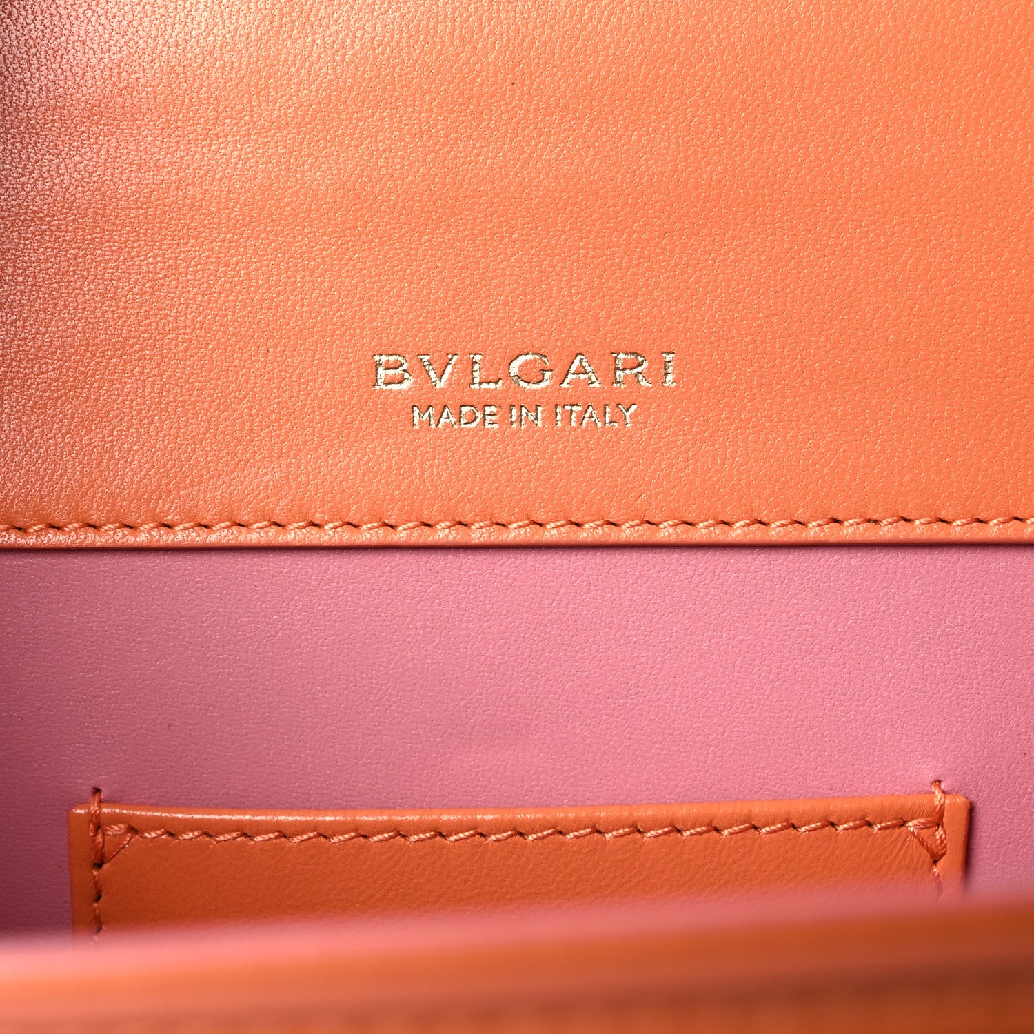 Bulgari Calfskin Serpenti Forever Maxi Chain Crossbody Bag Orange 7 of 11