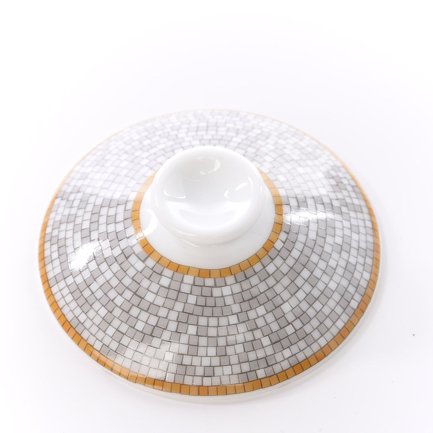 Porcelain Mosaique Au 24 Porcelain Tea Cup with Lid and Saucer