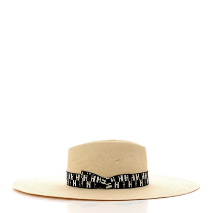 Hermes Straw Arizona Panama Brisa Hat 57 Naturel Ecru Black 4 of 9