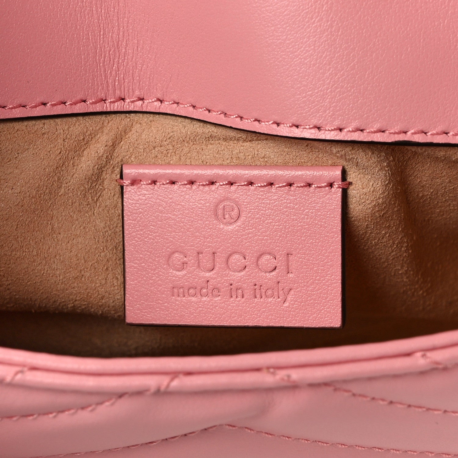 Gucci Calfskin Matelasse Super Mini GG Marmont Shoulder Bag Wild Rose 6 of 12