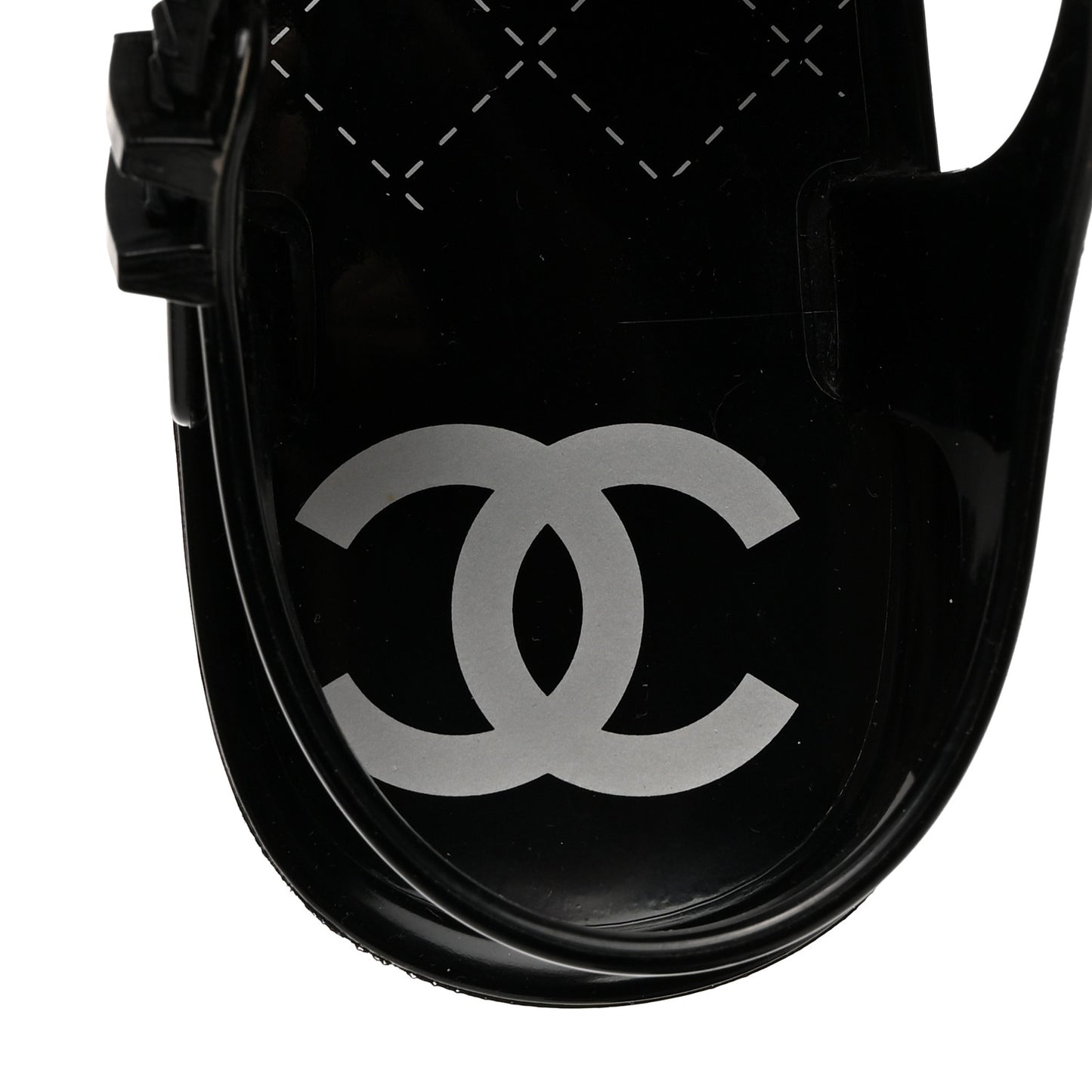 PVC CC Pearl Thong Sandals 37 Black