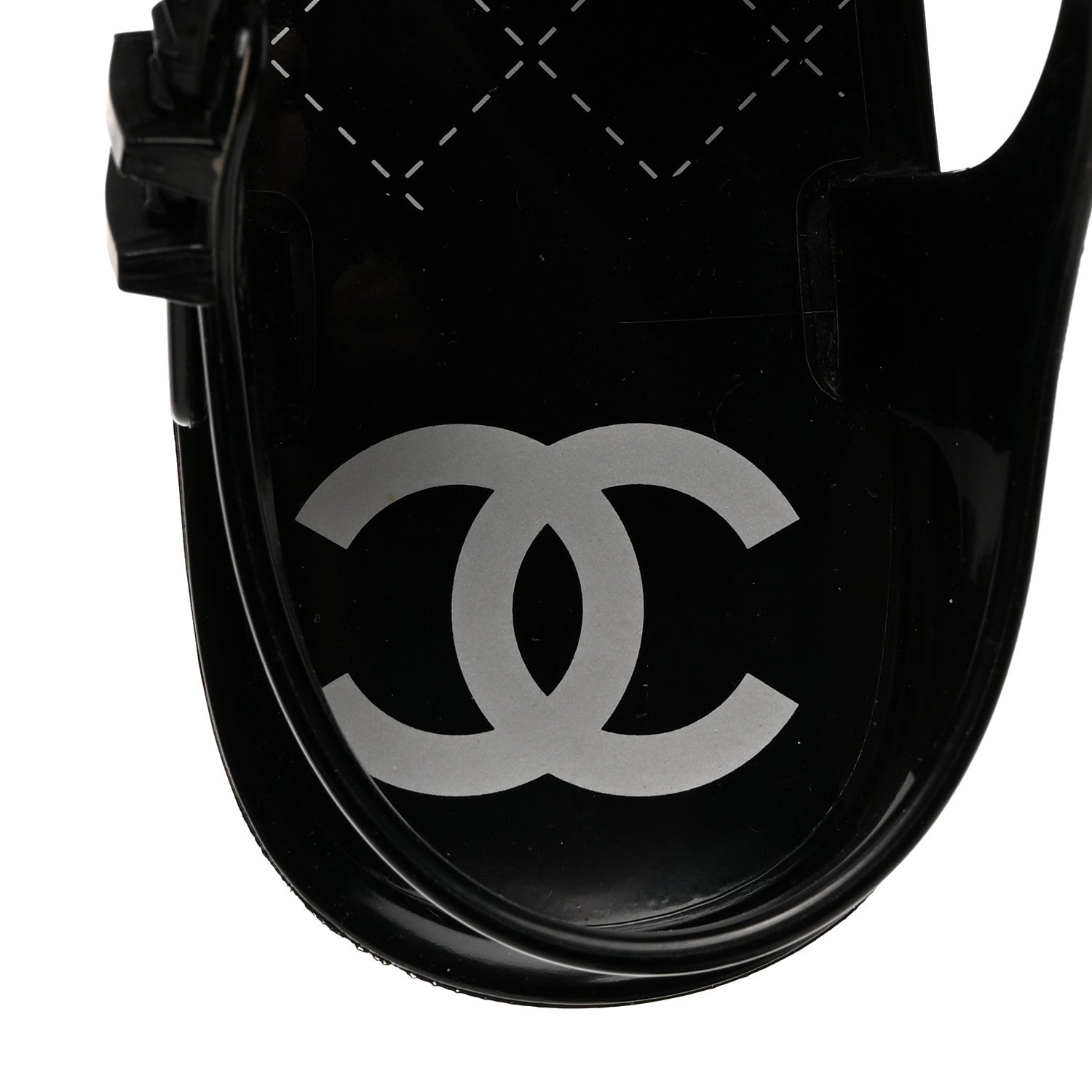 Chanel PVC CC Pearl Thong Sandals 37 Black 5 of 9