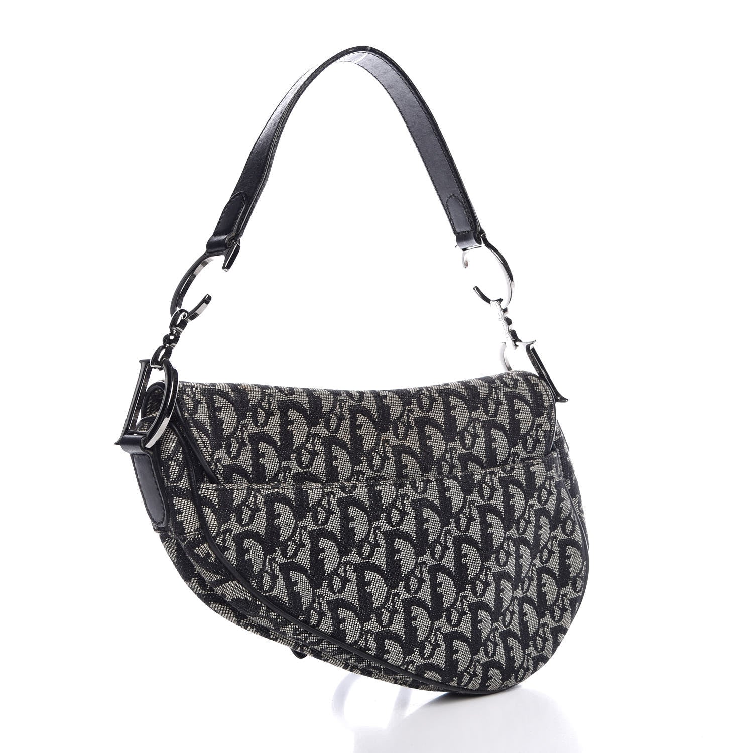 Christian Dior Monogram Saddle Bag Black 3 of 8