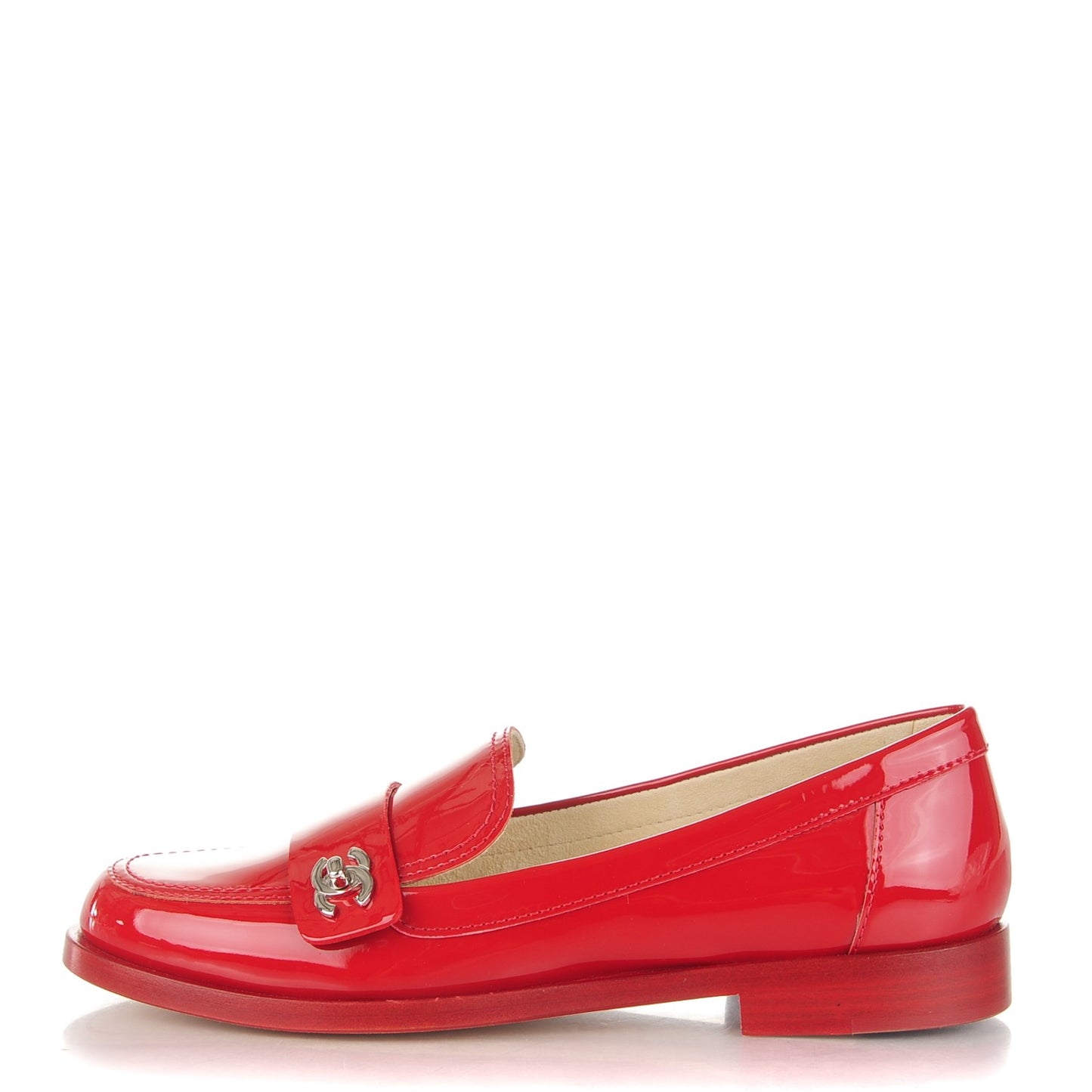 Patent CC Loafers 36.5 Red