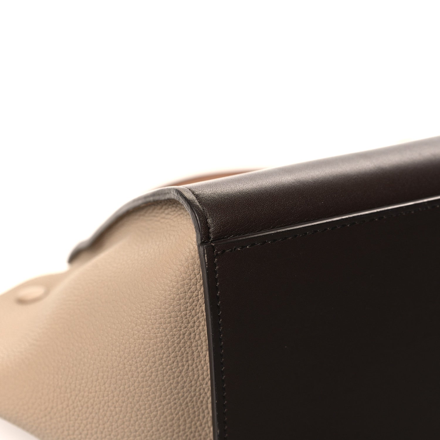 Celine Satin Baby Grained Calfskin Small Tri-Color Trapeze Tan 10 of 12