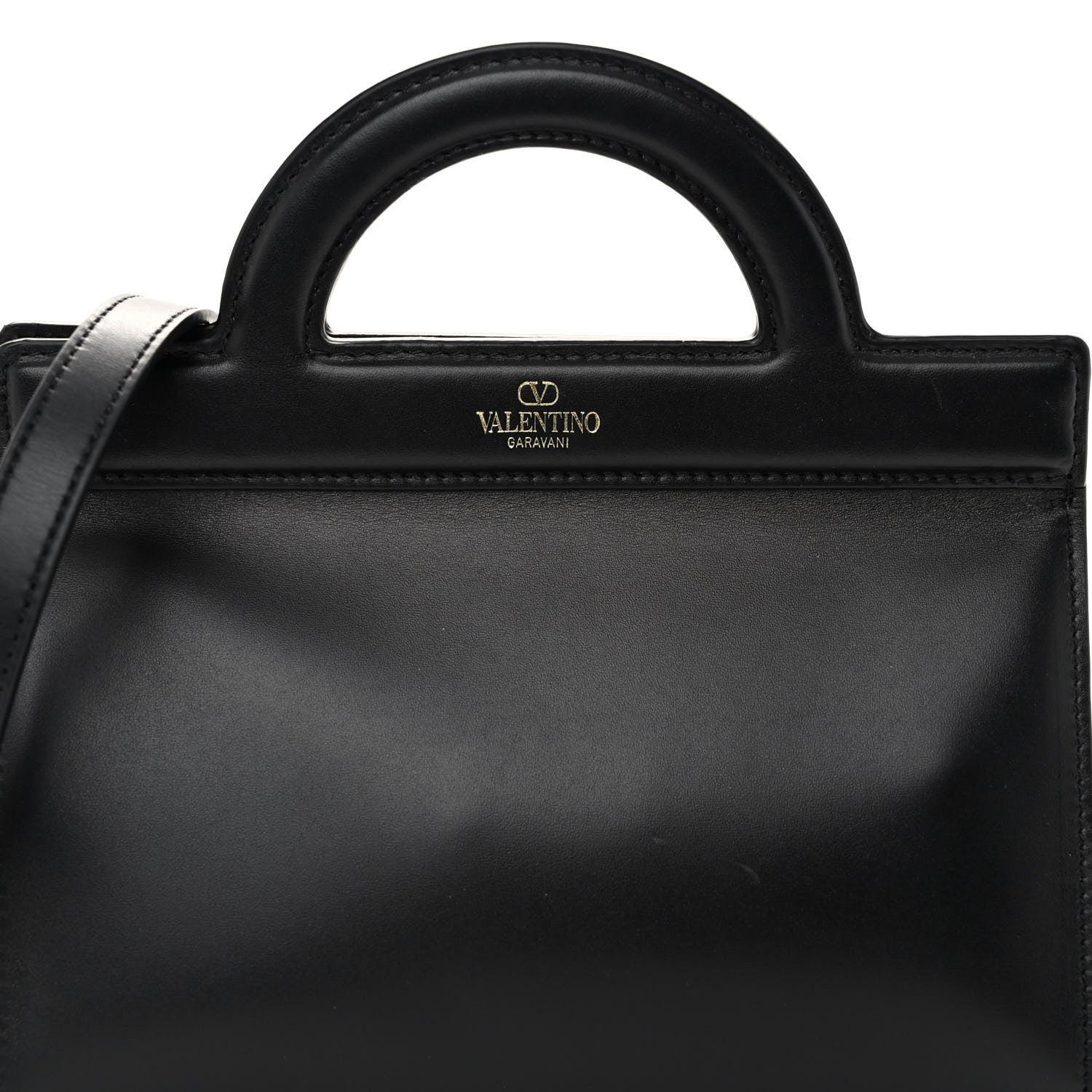 Valentino Garavani Calfskin Mini Logo Crossbody Tote Black 7 of 9