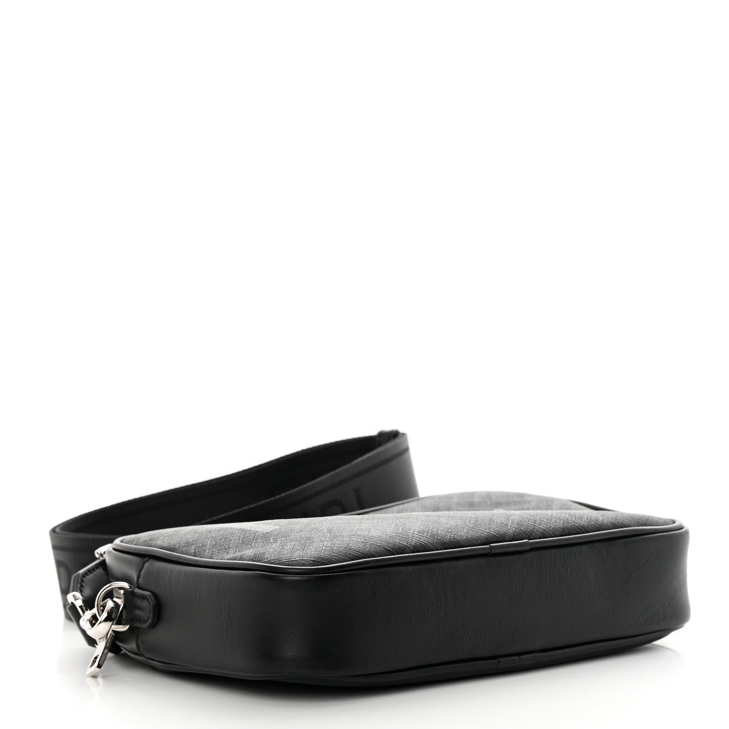 Shiny Glazed Fabric Vitello Cover FF 1974 Logo Medium Camera Case Black