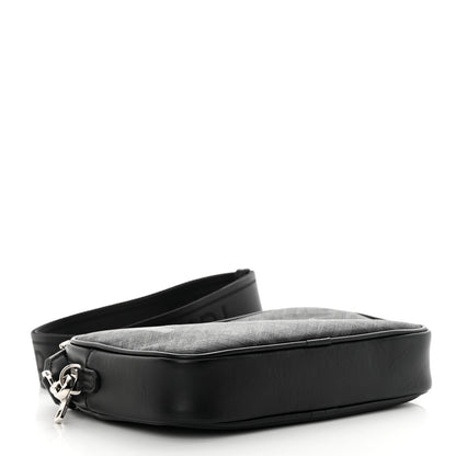 Fendi Shiny Glazed Fabric Vitello Cover FF 1974 Logo Medium Camera Case Black 11 of 12