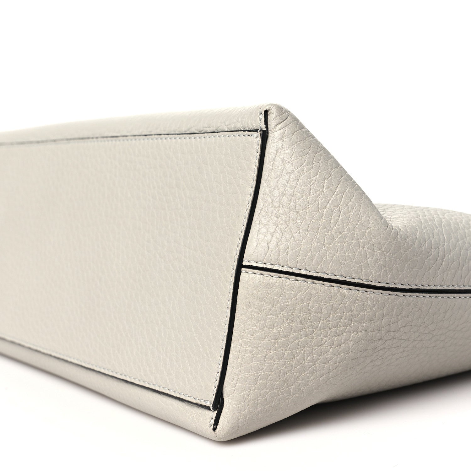 Valentino Garavani Grained Calfskin Rockstud Shoulder Tote Opal Grey 9 of 9