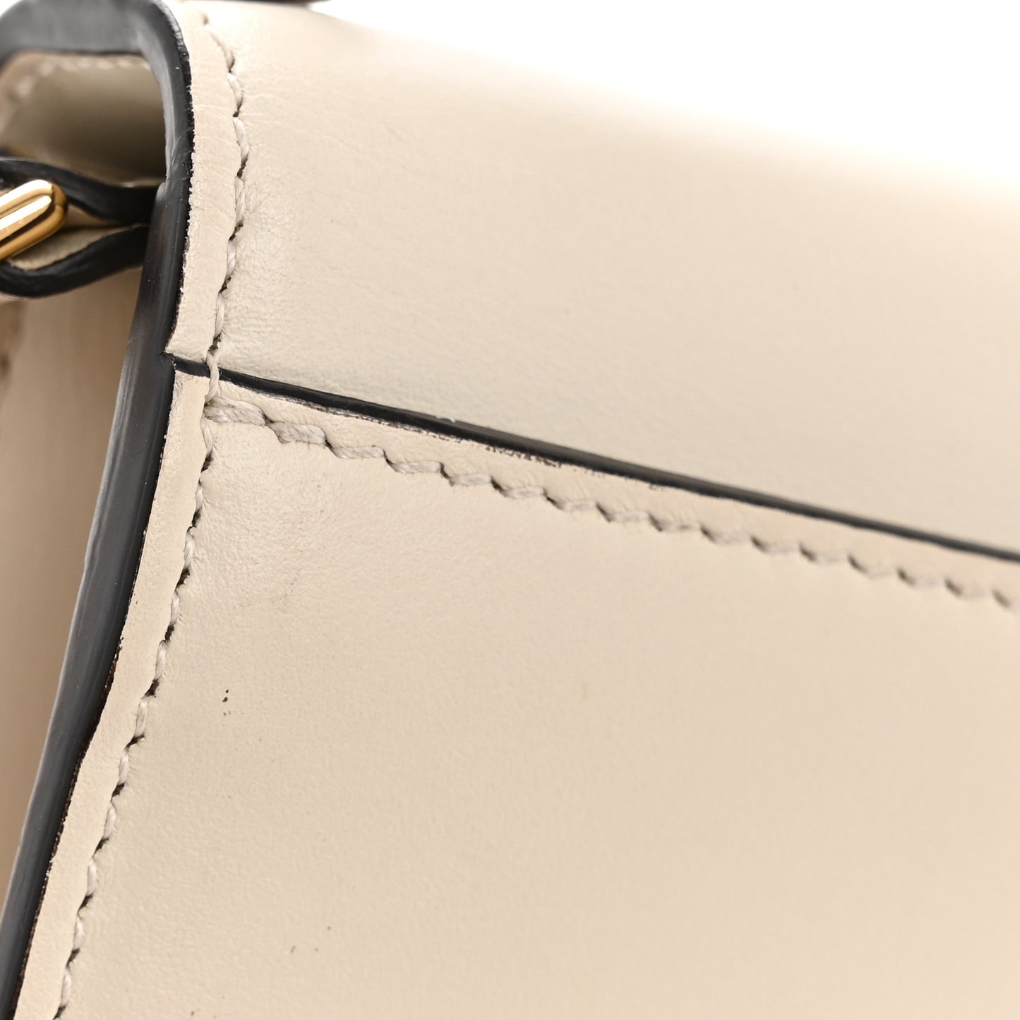 Smooth Calfskin Mini Zumi Shoulder Bag Mystic White