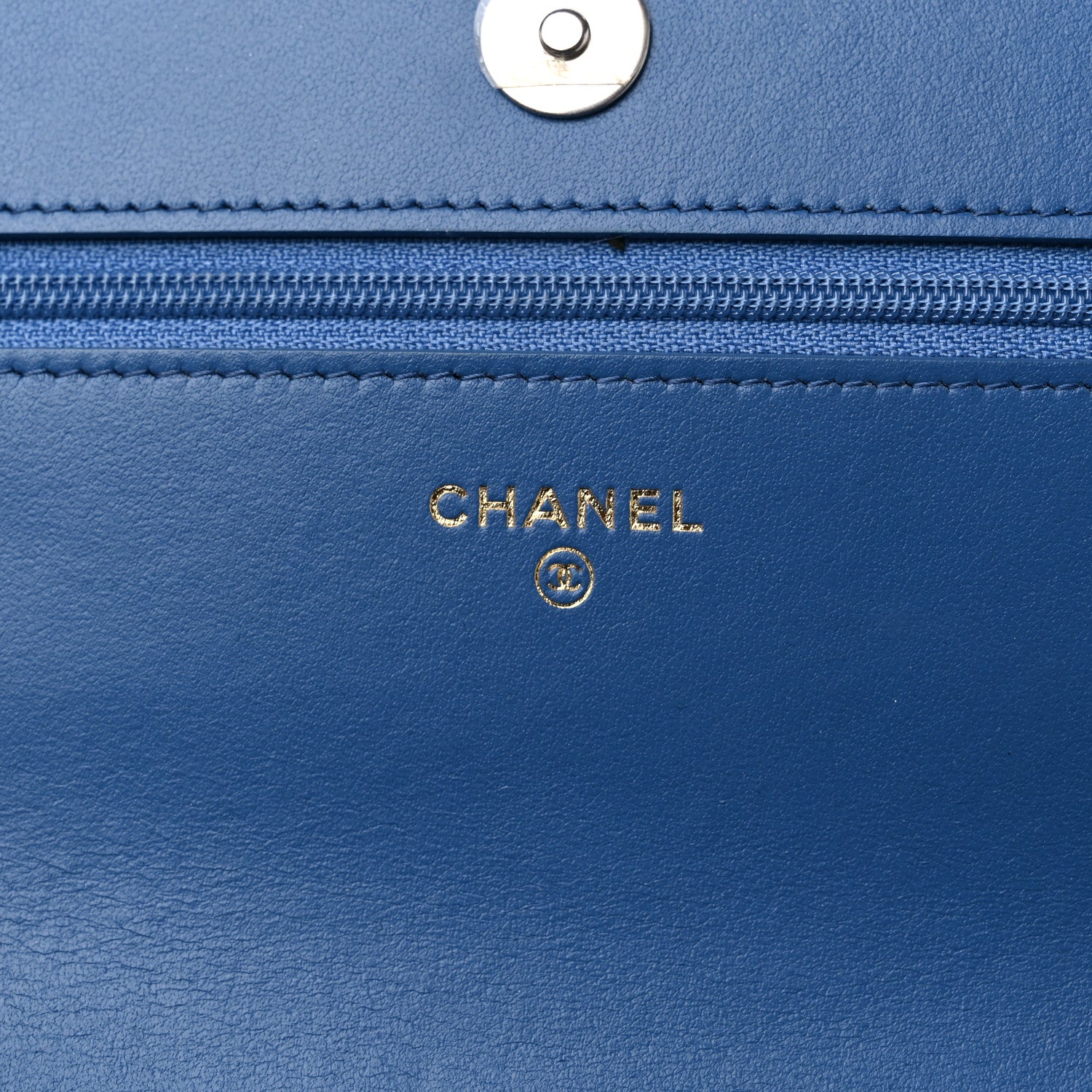 Chanel Denim Quilted Chanel 19 Wallet On Chain WOC Blue 6 of 11