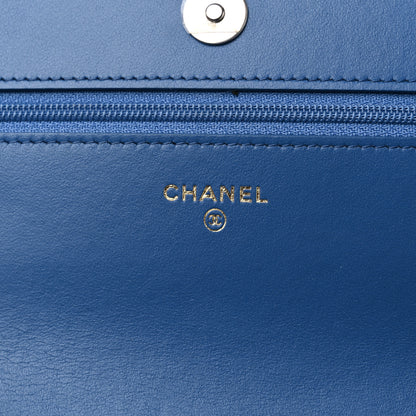 Chanel Denim Quilted Chanel 19 Wallet On Chain WOC Blue 6 of 11
