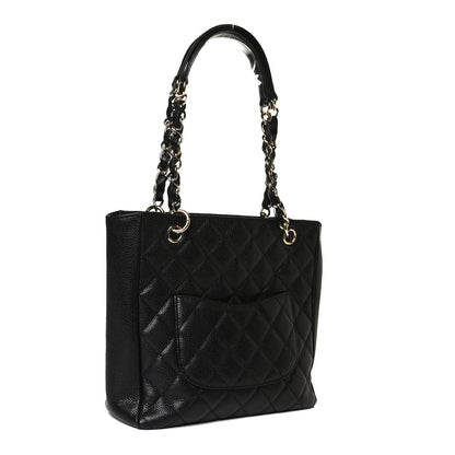 Chanel Caviar Quilted Petit Shopping Tote PST Black 3 of 15