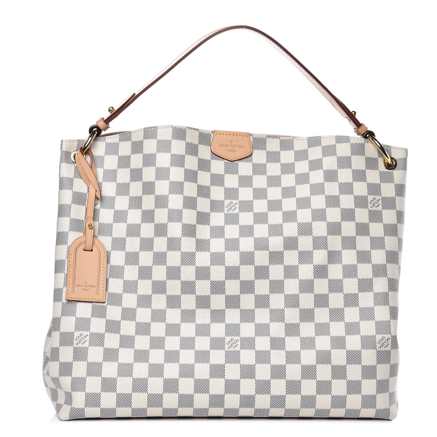 Louis Vuitton Damier Azur Graceful MM Rose Ballerine 1 of 9