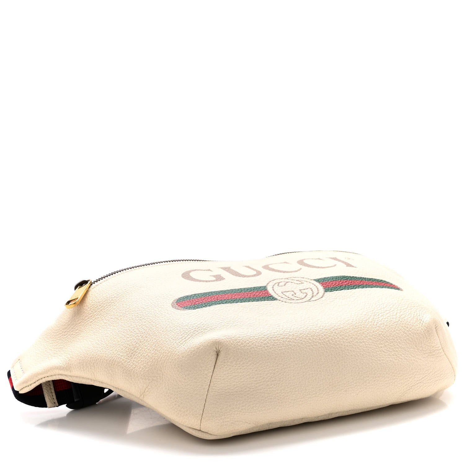 Gucci Grained Calfskin Logo Belt Bag White 4 of 10
