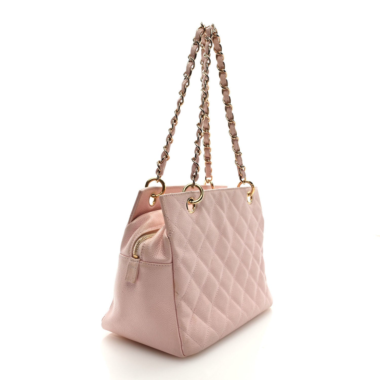 Chanel Caviar Quilted Petit Timeless Shopping Tote PTT Pink 3 of 13