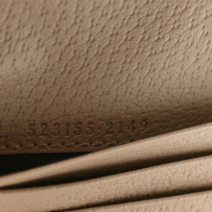Gucci GG Supreme Monogram Textured Dollar Calfskin Web Ophidia Card Case Beige Mystic White Oatmeal 7 of 7