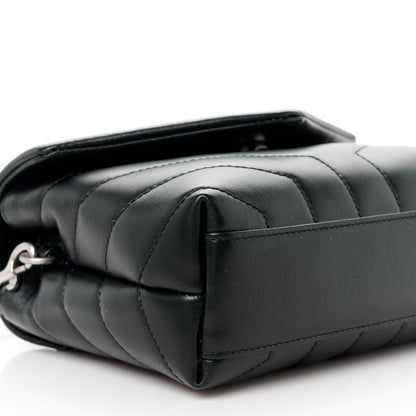 Saint Laurent Calfskin Y Quilted Monogram Toy Loulou Crossbody Bag Black 10 of 11