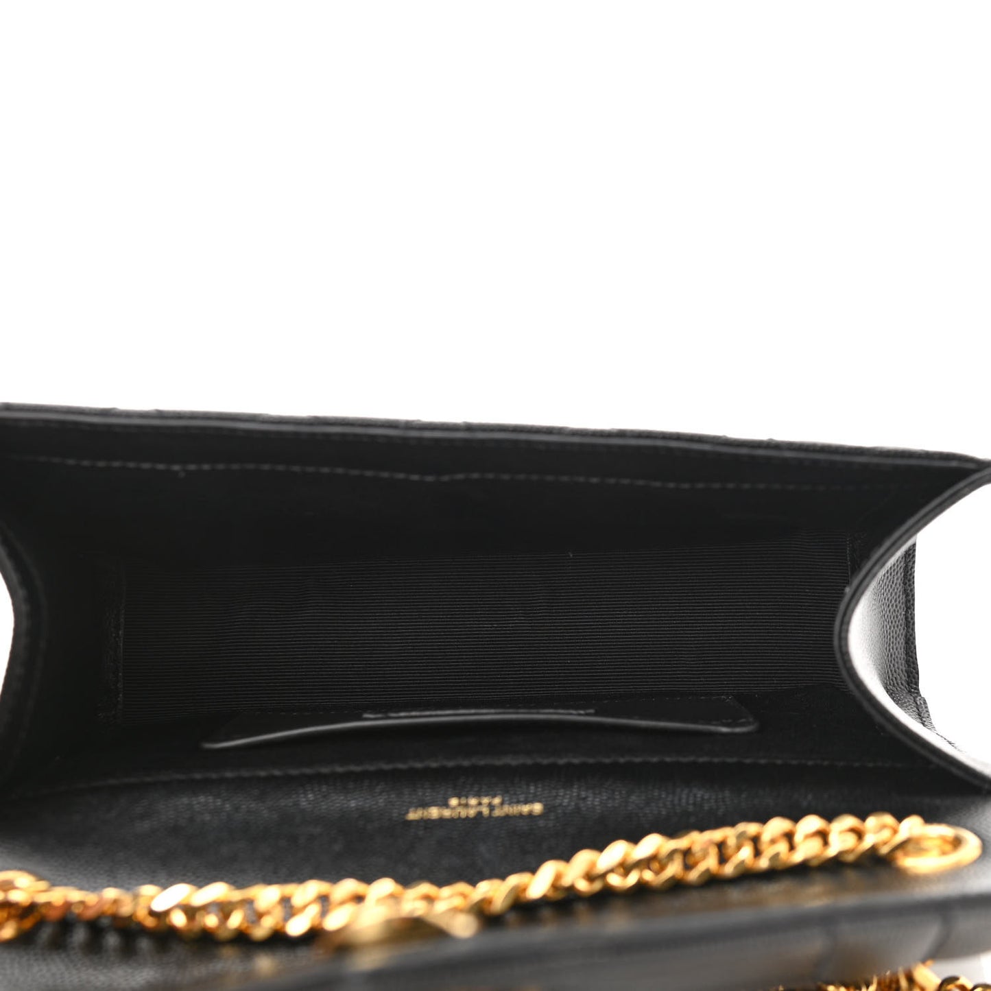 Grain De Poudre Textured Mixed Matelasse Triquilt Small Monogram Satchel Black
