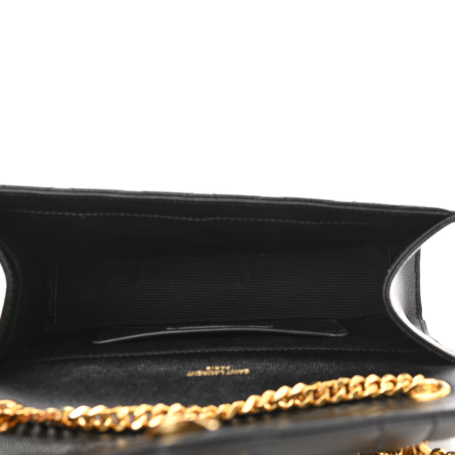 Saint Laurent Grain De Poudre Textured Mixed Matelasse Triquilt Small Monogram Satchel Black 5 of 11