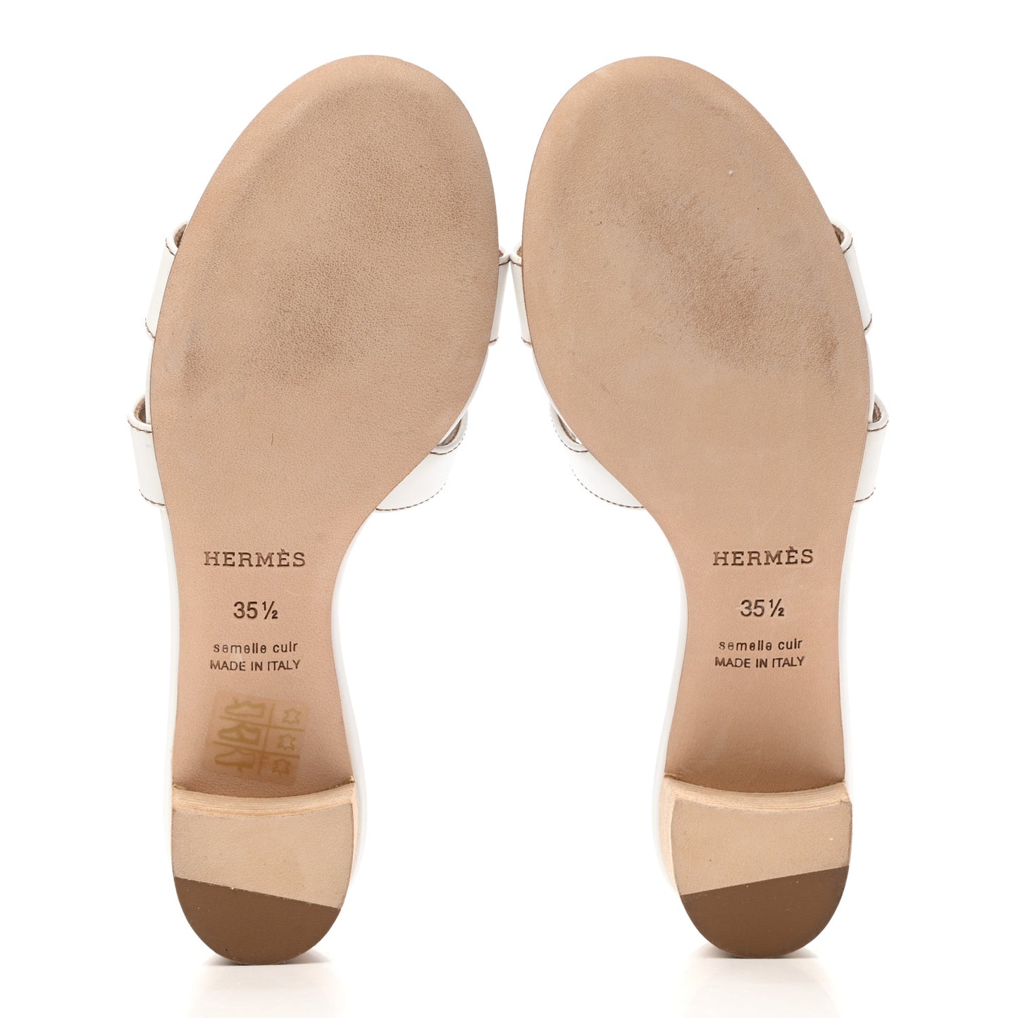 Calfskin Oasis Sandals 35.5 White