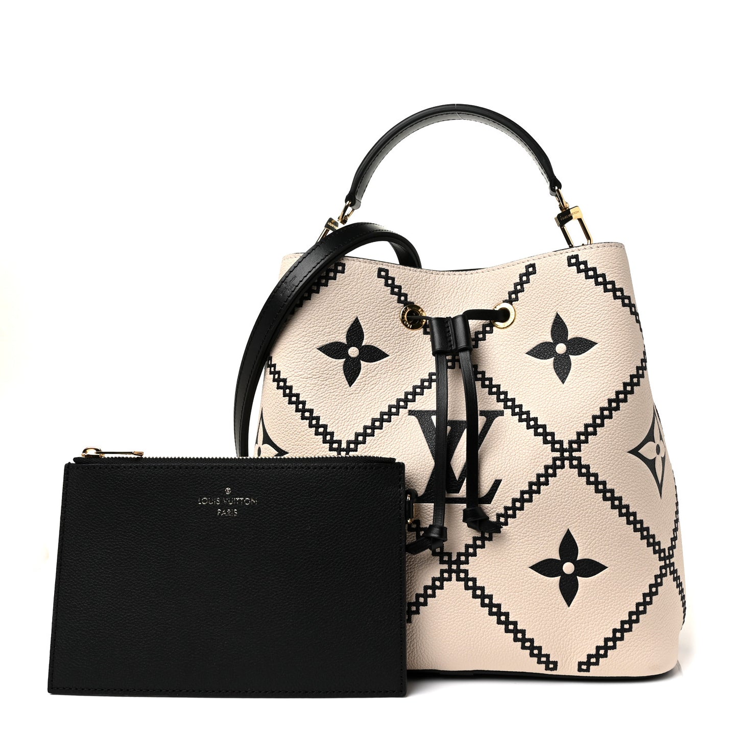 Empreinte Monogram Giant Broderies Neonoe MM Cream Black