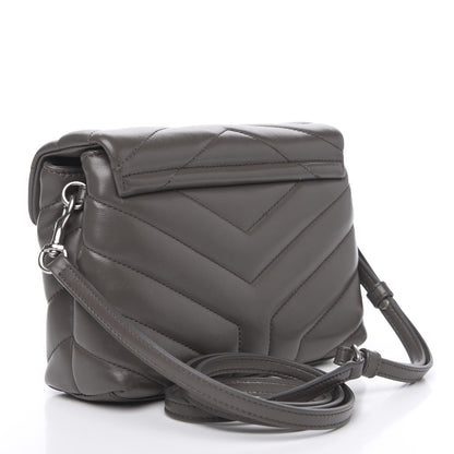 Saint Laurent Calfskin Y Quilted Monogram Toy Loulou Crossbody Bag Earth 2 of 9