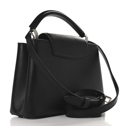 Louis Vuitton Smooth Calfskin Crystal Flowers Capucines BB Black 3 of 9