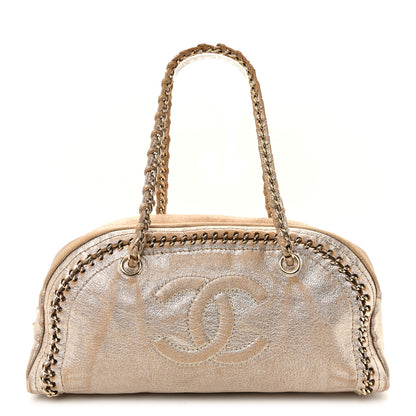 Chanel Metallic Goatskin Medium Luxe Ligne Bowler Light Gold 1 of 11