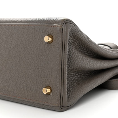 Hermes Taurillon Clemence Kelly Retourne 28 Etain 10 of 15