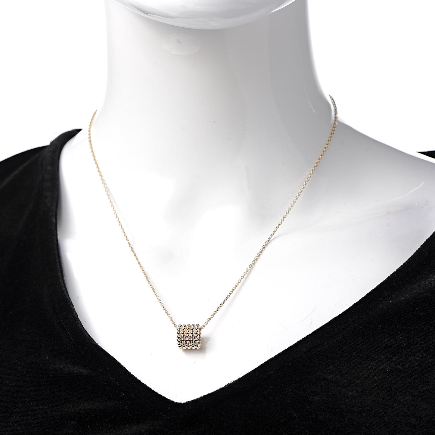 18K Rose Gold Perlee 5-Row Pendant Necklace