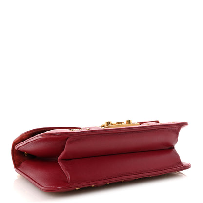 Christian Dior Lambskin Cannage Studded Small Dioraddict Flap Bag Red 4 of 9