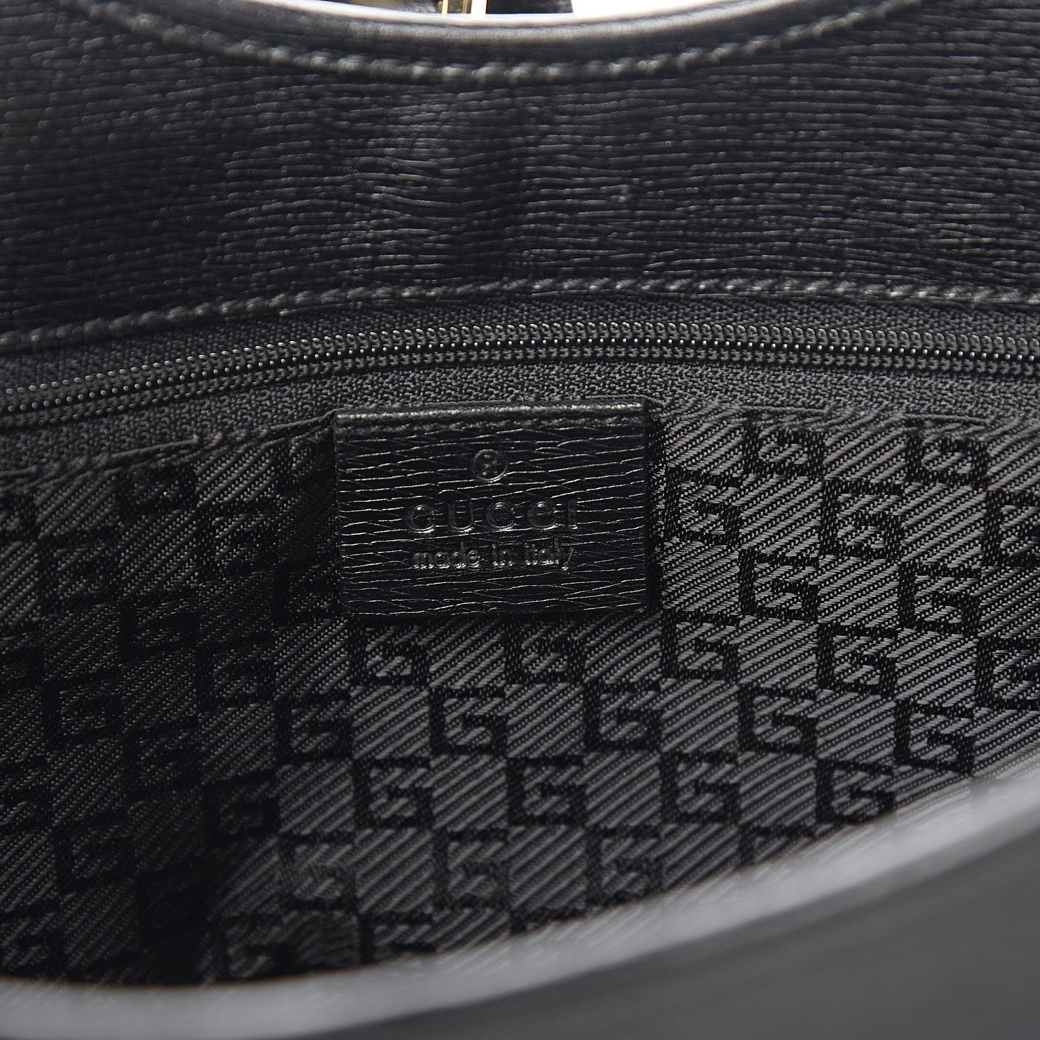 Gucci Calfskin Bardot Shoulder Bag Black 5 of 9