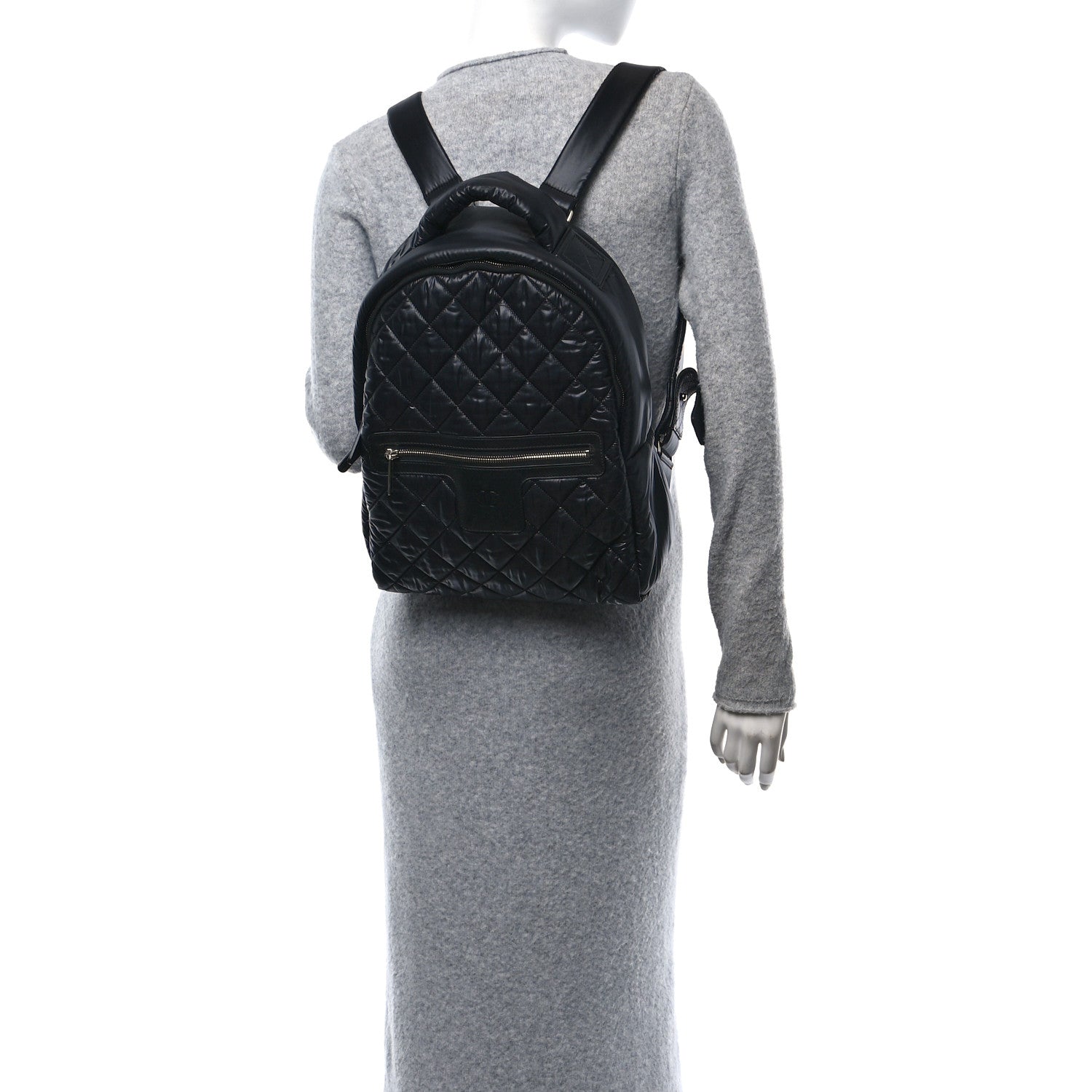 Chanel Nylon Quilted Coco Cocoon Backpack Black 2 of 10