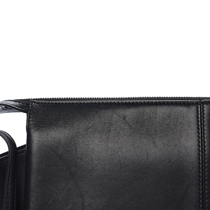 Celine Smooth Calfskin Tri-Fold Clutch on Chain Black 7 of 10