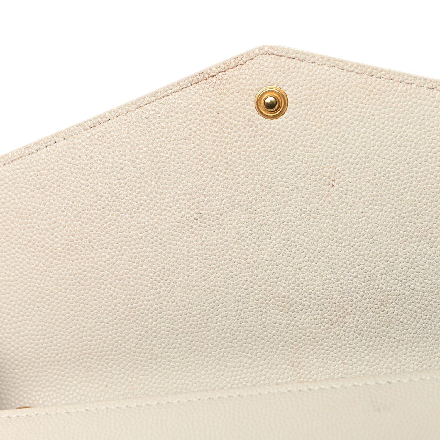 Saint Laurent Grain De Poudre Monogram Uptown Chain Wallet Crema Soft 12 of 14