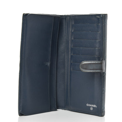 Chanel Patent Quilted Brilliant Flap Wallet Royal Blue 5 of 18