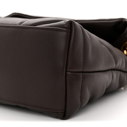 Saint Laurent Lambskin Quilted Small Loulou Puffer Monogram Chain Satchel Dark Ganache 10 of 11