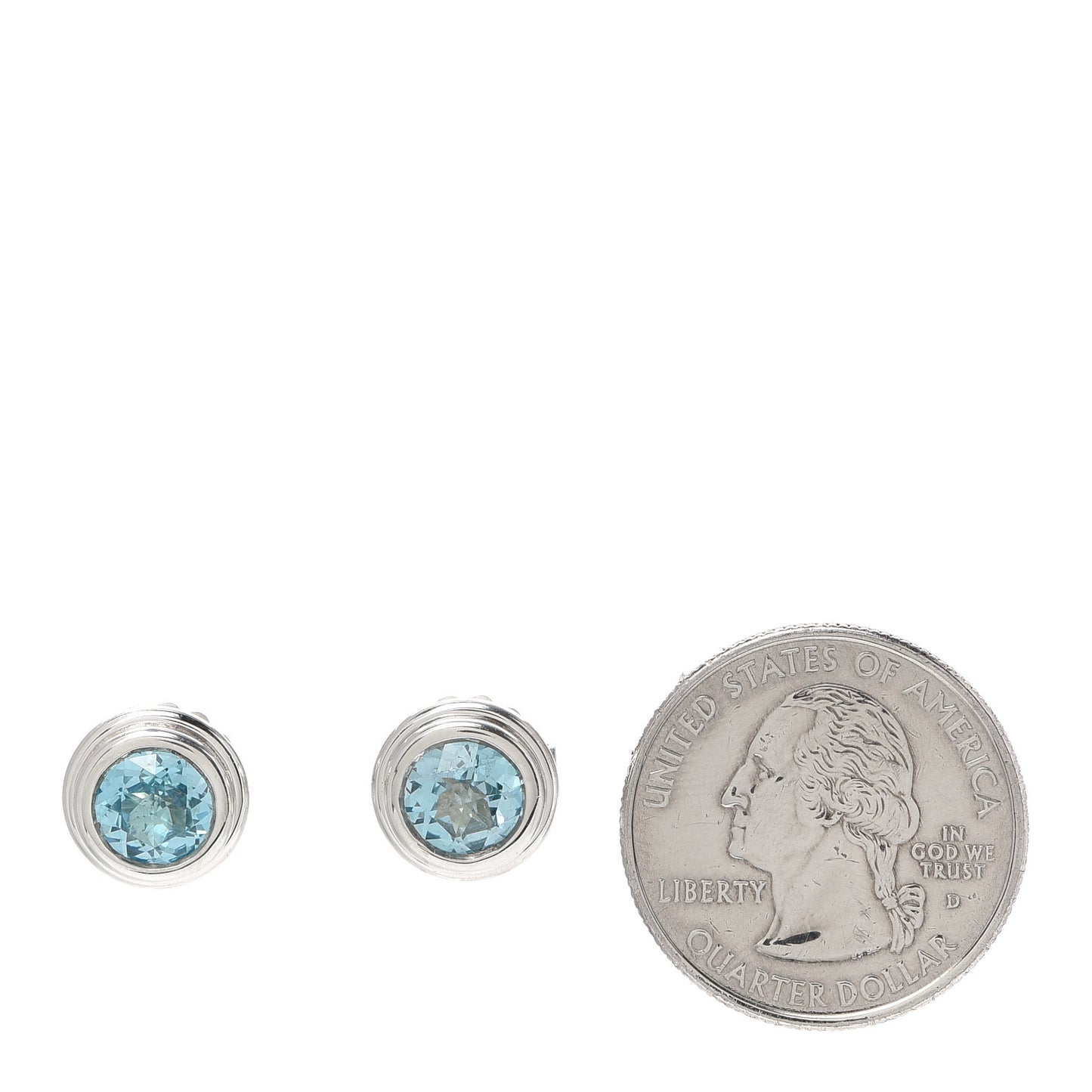 Sterling Silver Blue Topaz Batu Bedeg Round Earrings