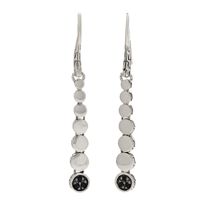 John Hardy Sterling Silver Black Sapphire Dot Drop Earrings 1 of 4