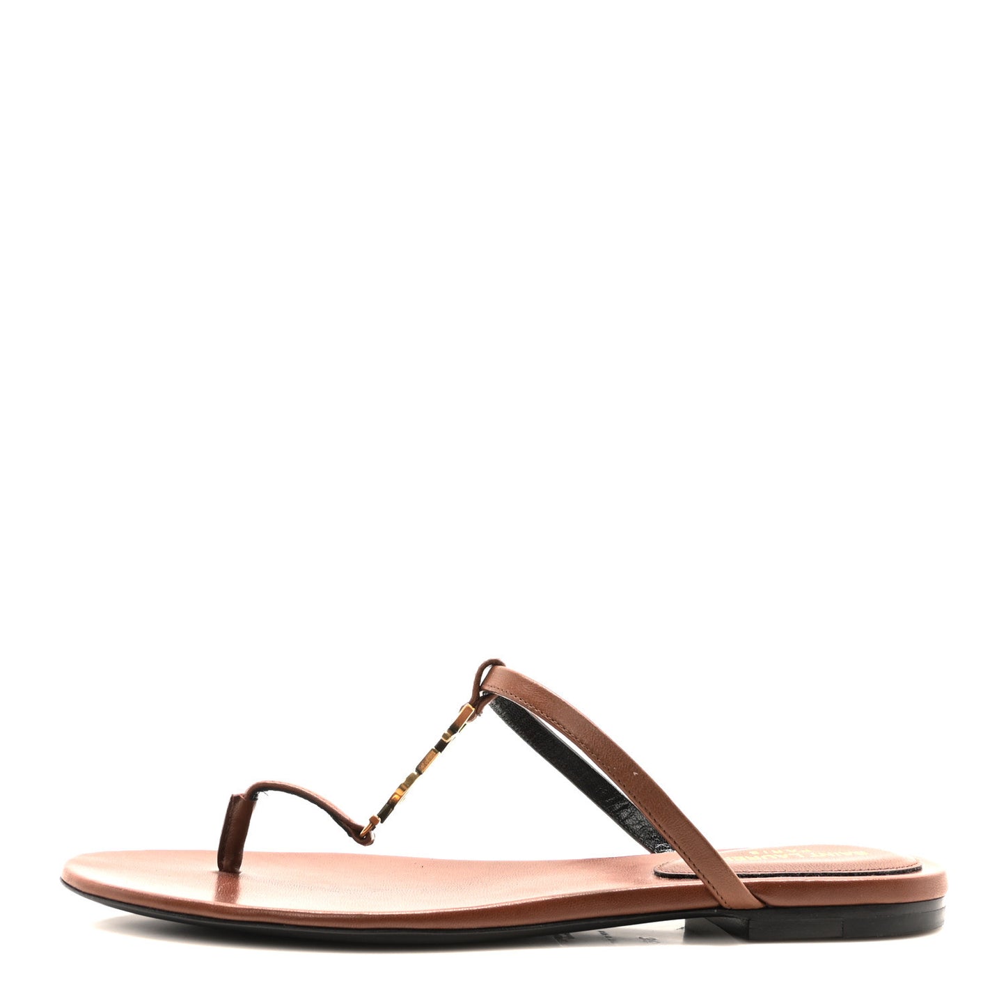Smooth Lambskin Cassandra Monogram Slides 36 Aesthetic Brown