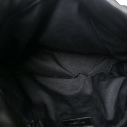 Saint Laurent Lambskin Quilted Monogram Monochrome Medium Loulou Puffer Chain Satchel Black 5 of 10