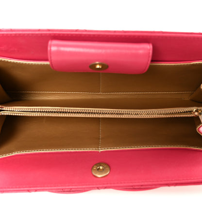 Chanel Lambskin Quilted Coco Midnight Clutch Dark Pink 5 of 9