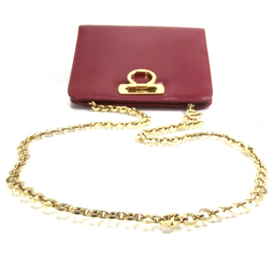 SALVATOREFERRAGAMOLeatherEveningBagRed