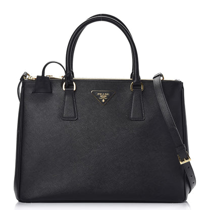 Prada Saffiano Medium Galleria Double Zip Tote Black 1 of 10